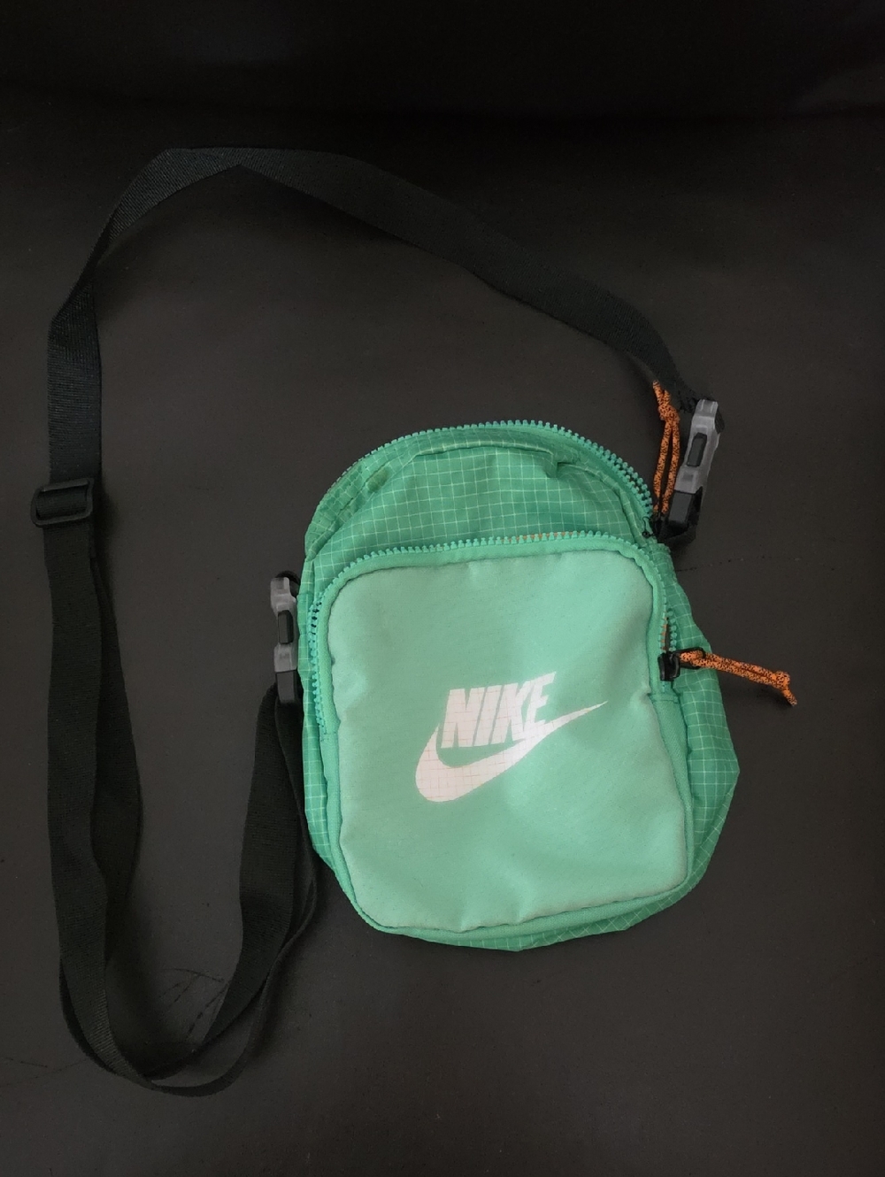 Nike Mint Green Small Crossbody Bag with Black Strap